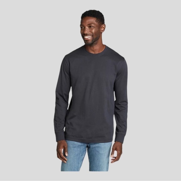 Eddie Bauer Long-Sleeve Classic T-Shirt Legend Wash 100% Cotton - Size XLT - Picture 9 of 12